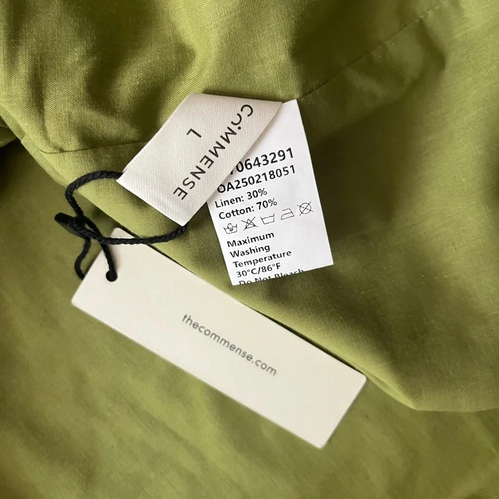NWT Commense Cotton Linen Halter Neck Green Skort Set L - Picture 5 of 5